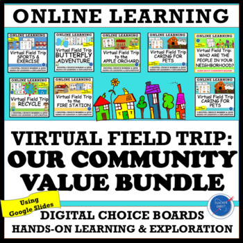 Preview of Virtual Field Trip Community Value Bundle Neighborhood Workers & Helpers