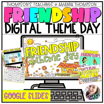 Preview of VIRTUAL Friendship THEME DAY | Google Slides | Distance Learning | End of Year