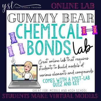 Preview of VIRTUAL Gummy Bear Chemical Bonds Lab For Middle & High School