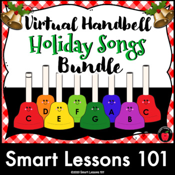 Preview of VIRTUAL HANDBELL HOLIDAY SONGS BUNDLE: Holiday Music Activity Interactive PPT