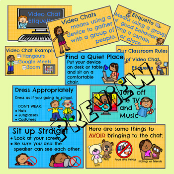 Virtual Learning Video Chat Etiquette Bundle By Copycats Tpt