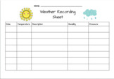 VIRTUAL LEARNING: Weather Report Tracking Sheet