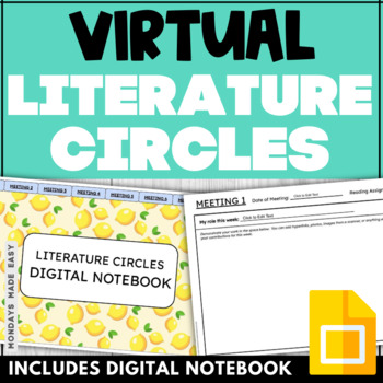 Preview of VIRTUAL LITERATURE CIRCLES Digital Book Clubs Digital Literature Circle Notebook