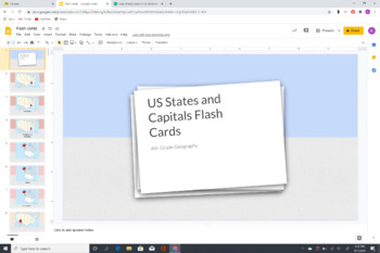 Preview of VIRTUAL States and Capitals Flashcards