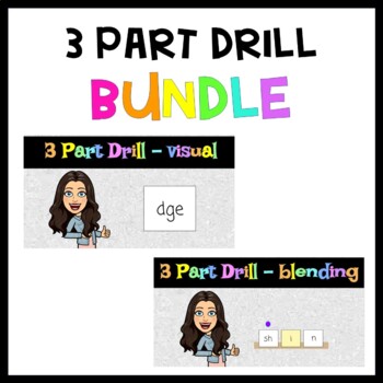 Preview of VIRTUAL Three Part Drill BUNDLE - EDITABLE