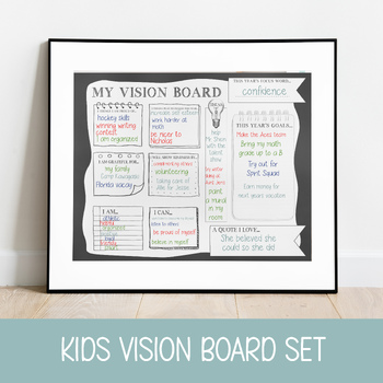 VISION BOARD KIT, GOAL SETTING PRINTABLE, NEW YEAR ACTIVITY, SOCIAL  EMOTIONAL