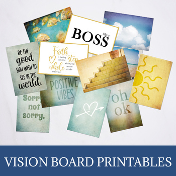 Printable Vision Board Kit for Kids, Growth Mindset Activity for Children