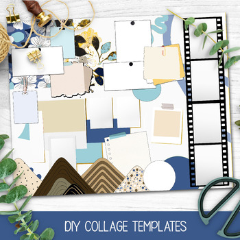 Preview of PROJECT PRESENTATION TOOL, COLLAGE MAKING TEMPLATE, END OF YEAR GOAL SETTING