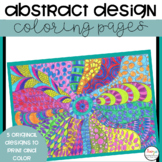 Abstract Designs Zentangle Coloring Pages