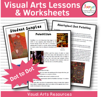 Visual Arts Lessons & Worksheets Bundle 1 by Jooya Teaching Resources