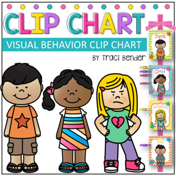 VISUAL Behavior Clip Chart {With Daily & Weekly Behavior Logs} | TpT