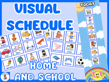Preview of VISUAL SCHEDULE home school autism neurodiversity PDF