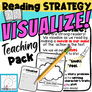 VISUALIZE Reading Strategy Anchor Charts MINI LESSON Graphic Organizer ...