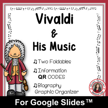 Preview of Music Composer Worksheets - VIVALDI for use with Google Classroom™