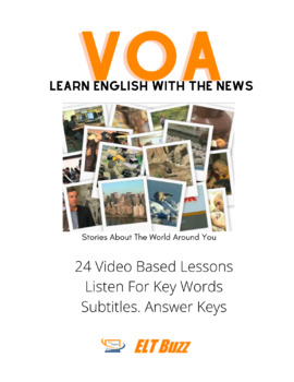 Preview of VOA Video Stories Worksheets + Key