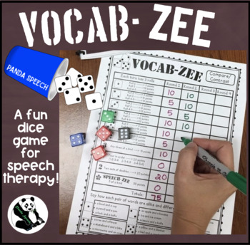 Preview of VOCAB-ZEE A Vocabulary and Language Dice Game (game companion)