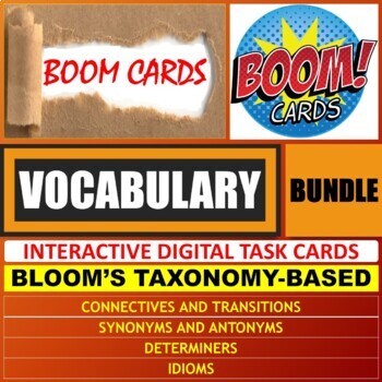 Preview of VOCABULARY - BOOM CARDS - BUNDLE