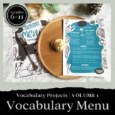VOCABULARY Activity Project for Middle School & High Schoo