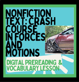 VOCABULARY STUDY and intro NONFICTION short story CRASH CO