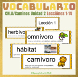 VOCABULARY WORDS CKLA SPANISH UNIT 2 LESSONS 1-14