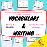 VOCABULARY & WRITING FROM A-Z IN SPANISH//COMPLETE WORKBOOK