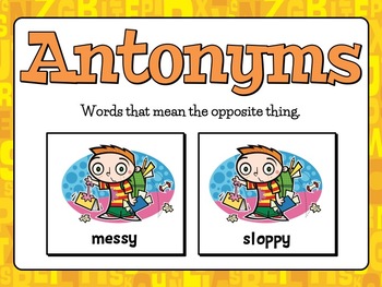 Word meaning, Synonym, Antonym - learning through pictures