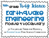 VOCABULARY for Twig Science 'Earthquake Engineer'