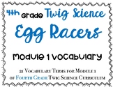VOCABULARY for Twig Science 'Egg Racers'