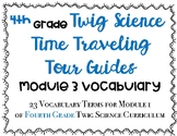 VOCABULARY for Twig Science 'Time Traveling Tour Guides'