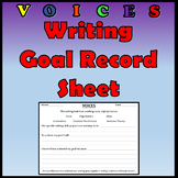 VOICES - Writing Goal Record Sheet (Freebie)