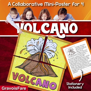 Preview of VOLCANO! Natural Disasters Activity — A FREEBIE Mini-Poster for 4