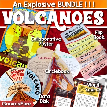 Preview of VOLCANOES BUNDLE — 6 Great Hands-on Activities for Studying Volcanoes