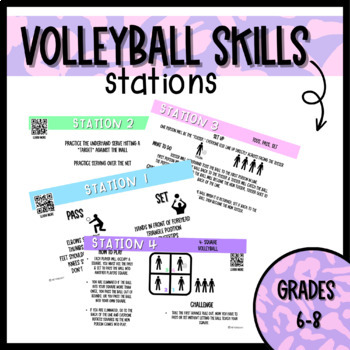 Preview of VOLLEYBALL SKILL STATIONS