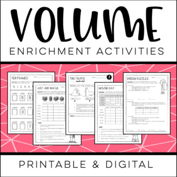 Preview of VOLUME: Enrichment Activities