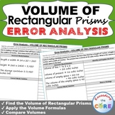 VOLUME OF RECTANGULAR PRISMS  Error Analysis - Find the Error