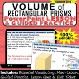 VOLUME OF RECTANGULAR PRISMS PowerPoint Lesson AND Guided 