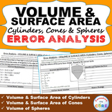 VOLUME & SURFACE AREA CYLINDERS, CONES, SPHERES Error Anal