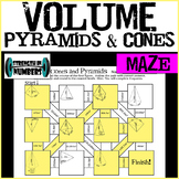 VOLUME of Cones and Pyramids Maze Practice Worksheet