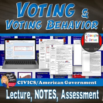 Preview of VOTING & VOTING BEHAVIOR - Presentation - Reading Activity - Print & Digital