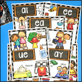 Preview of VOWEL TEAMS Anchor charts and posters - Long Vowels - Phonics First Second Grade