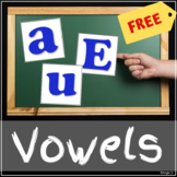 Vowels Cards for Speech Therapy FREE