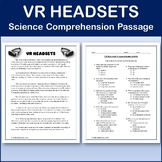 VR Headsets - Science Comprehension Passage & Activity - Editable