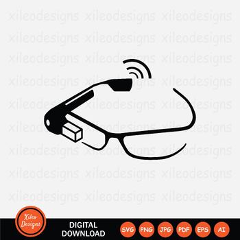 Preview of VR Smart Glasses AR AI Future Technology Virtual Reality SVG PNG JPG PDF EPS AI