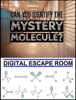 Preview of VSEPR Bonding Chemistry Digital Escape Room - Online Learning Google Classroom