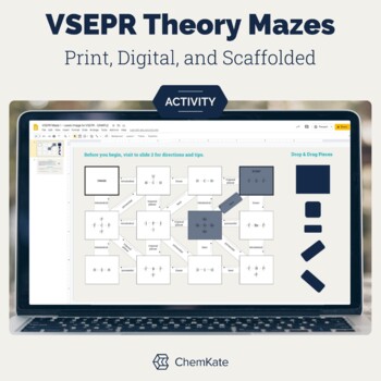 Preview of VSEPR Theory Worksheet Mazes Activities - Print and Digital Resource
