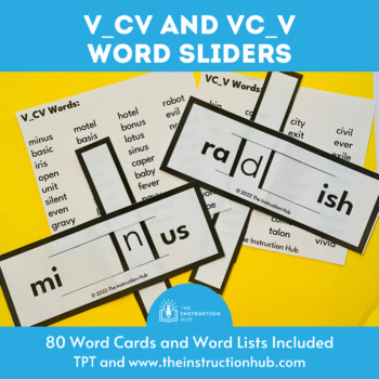 Preview of V_CV and VC_V Syllable Division Sliders for Orton-Gillingham Instruction