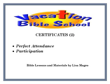 Preview of Vacation Bible School Certificates (2) - Check out my VBS Category!