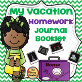 Vacation Homework Journal Booklet