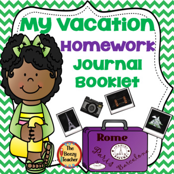 Preview of Vacation Homework Journal Booklet | Holiday Journal | Travel