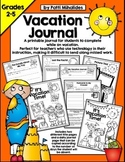 Vacation Journal: A trip package for students in Gr 2-5